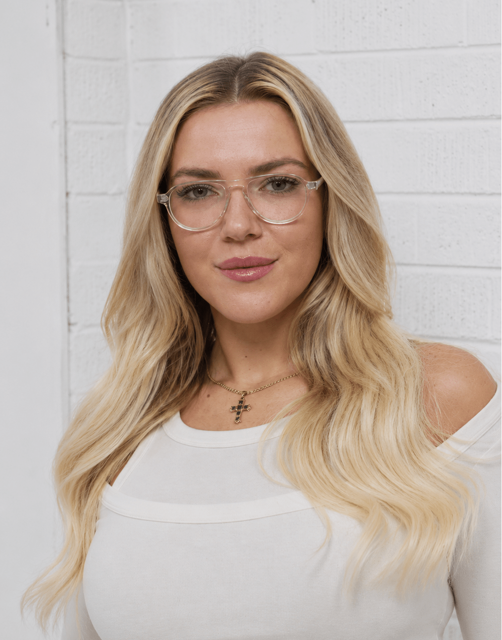 Liam Optical / Blonde Crystal Acetate & Clear Lens - Shade Files