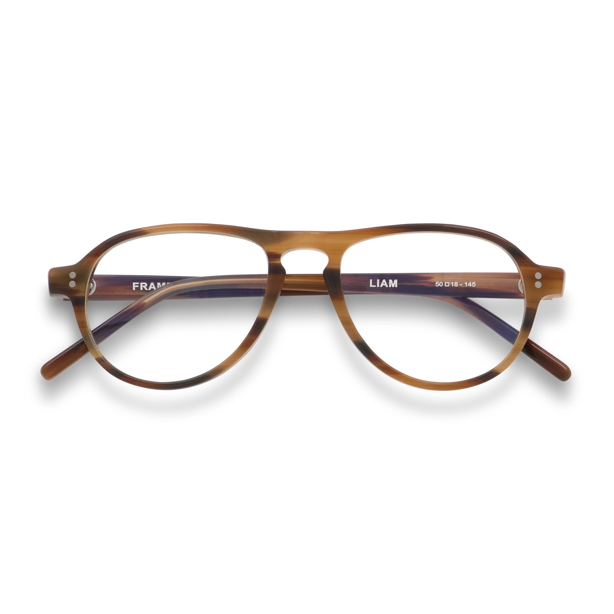 Liam Optical / Dual Brown Acetate & Prescription Lens - Shade Files