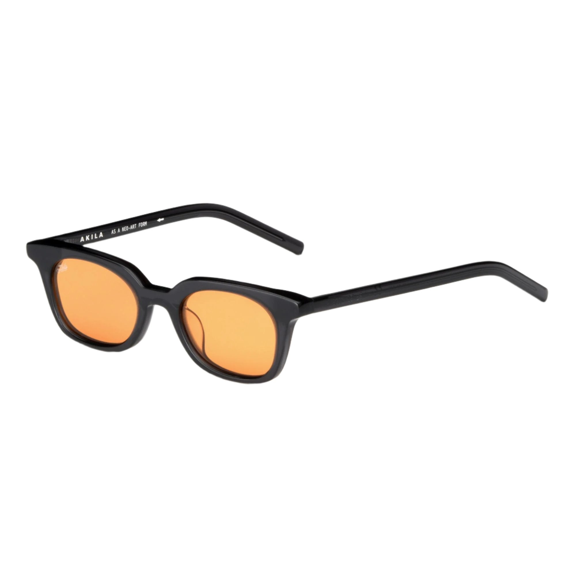 Akila | Lo-Fi | Onyx Acetate & Orange Lens Sunglasses | Shade Files