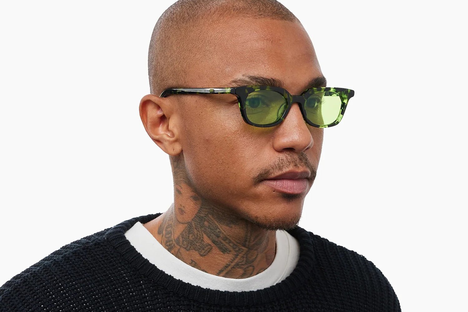 Akila | Lo-Fi | Onyx Acetate & Orange Lens Sunglasses | Shade Files