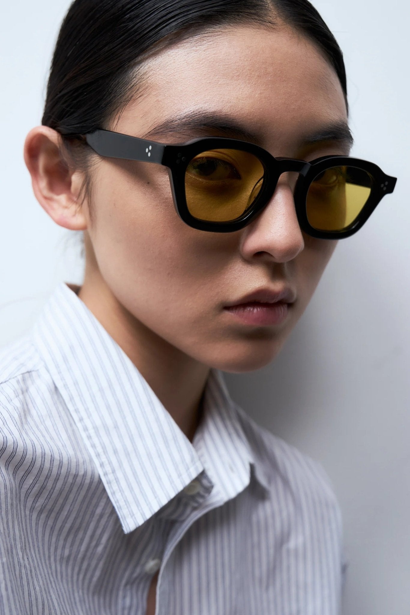Akila | Logos | Black Acetate & Yellow Lens Sunglasses | Shade Files