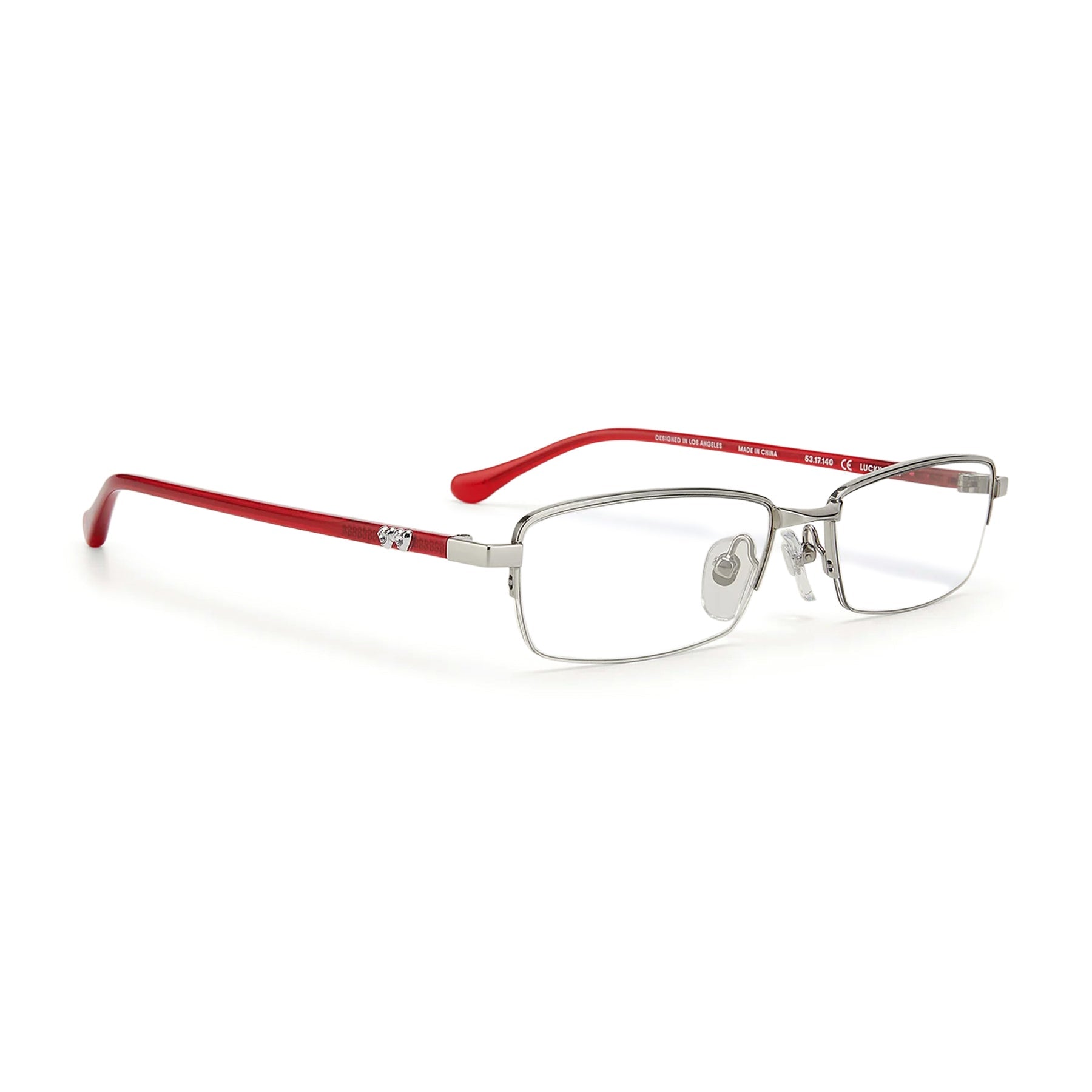 Lucky Star Optical / Silver Red Rimless & Blue - Light Lens - Shade Files