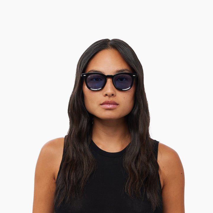 Luna / Black Acetate & Blue Lens - Shade Files