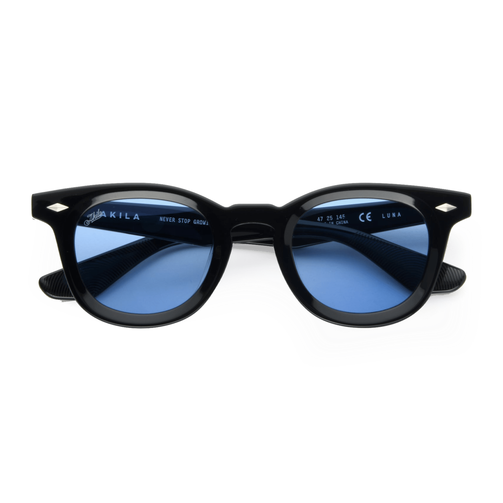 Luna / Black Acetate & Blue Lens - Shade Files