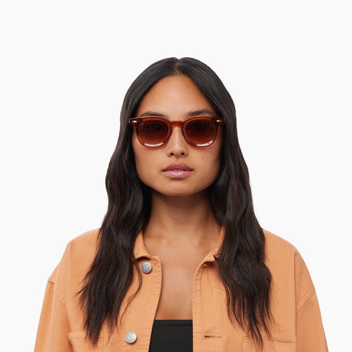 Luna / Burnt Orange Acetate & Gradient Amber Lens - Shade Files