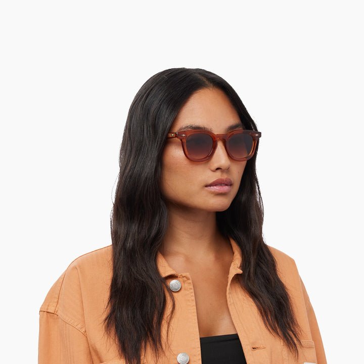 Luna / Burnt Orange Acetate & Gradient Amber Lens - Shade Files