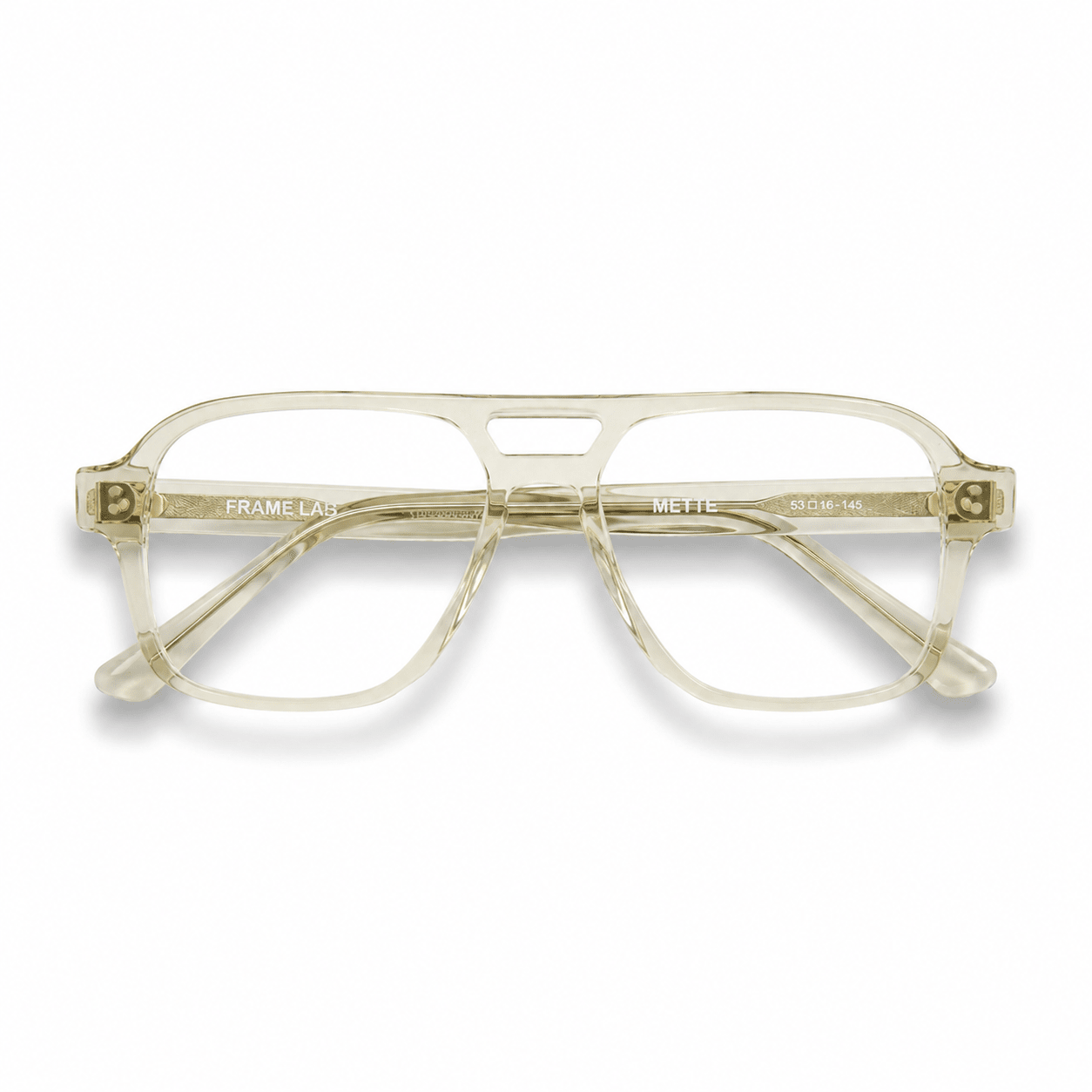 Mette Optical / Blonde Crystal Acetate & Clear Lens - Shade Files