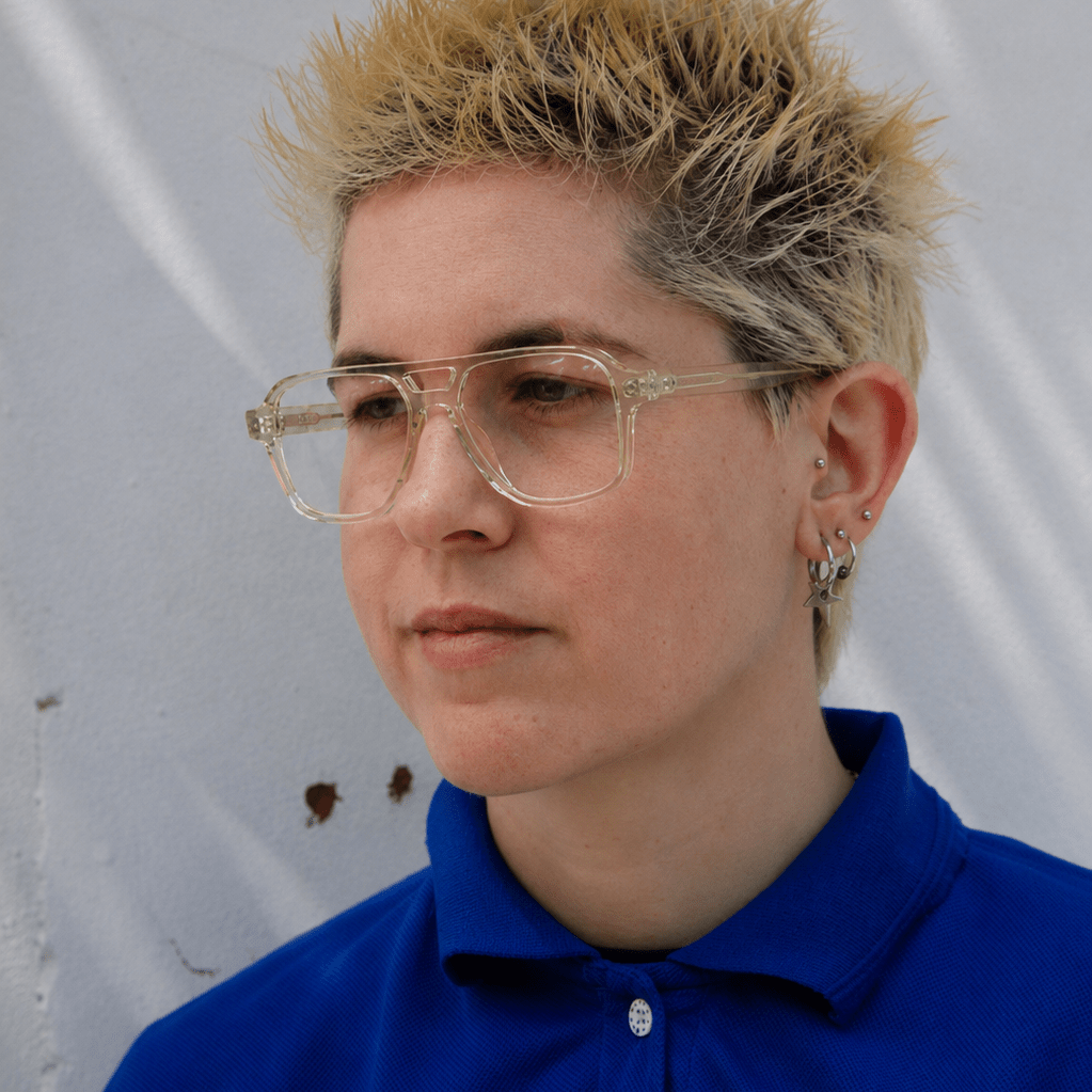 Mette Optical / Blonde Crystal Acetate & Clear Lens - Shade Files
