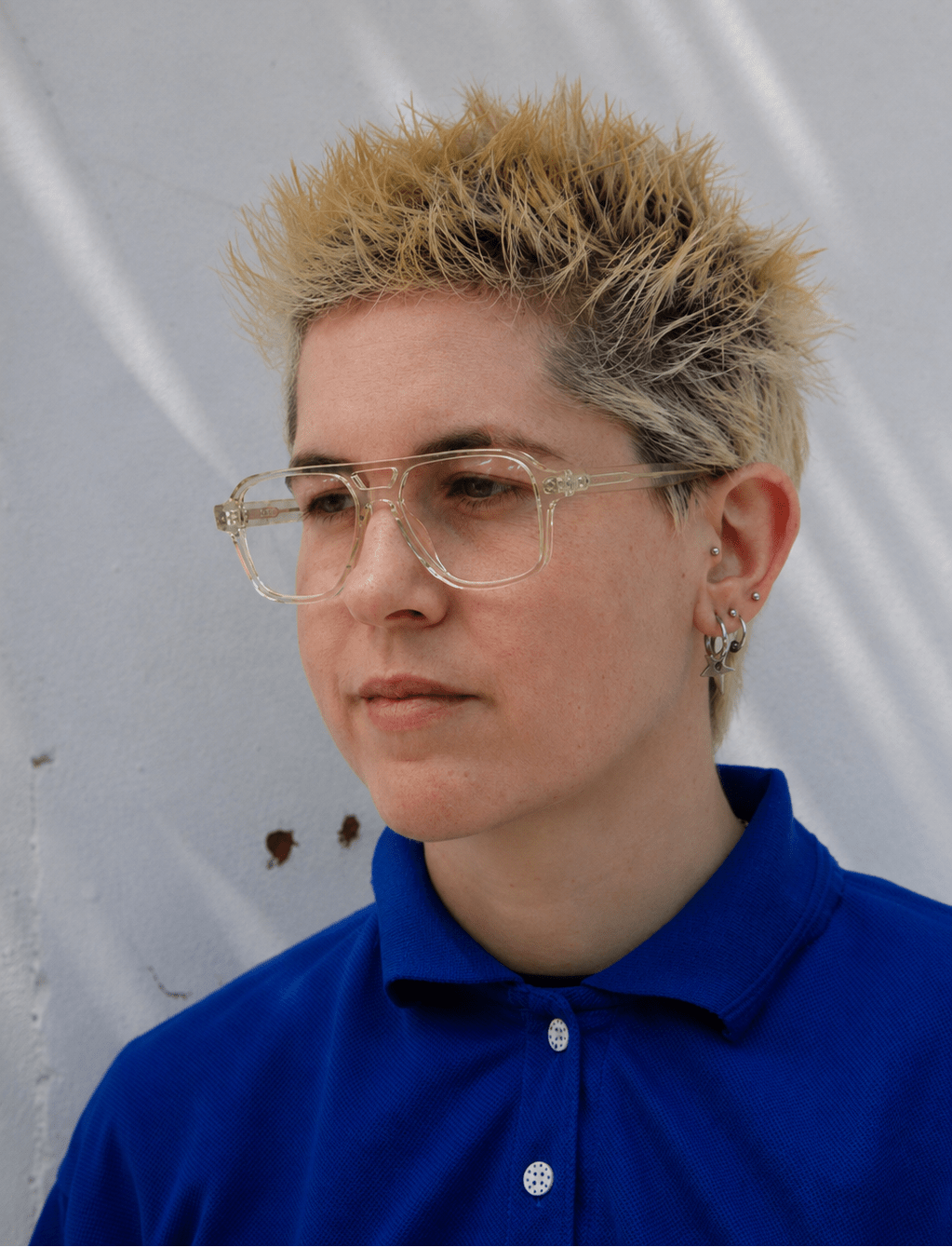 Mette Optical / Blonde Crystal Acetate & Clear Lens - Shade Files