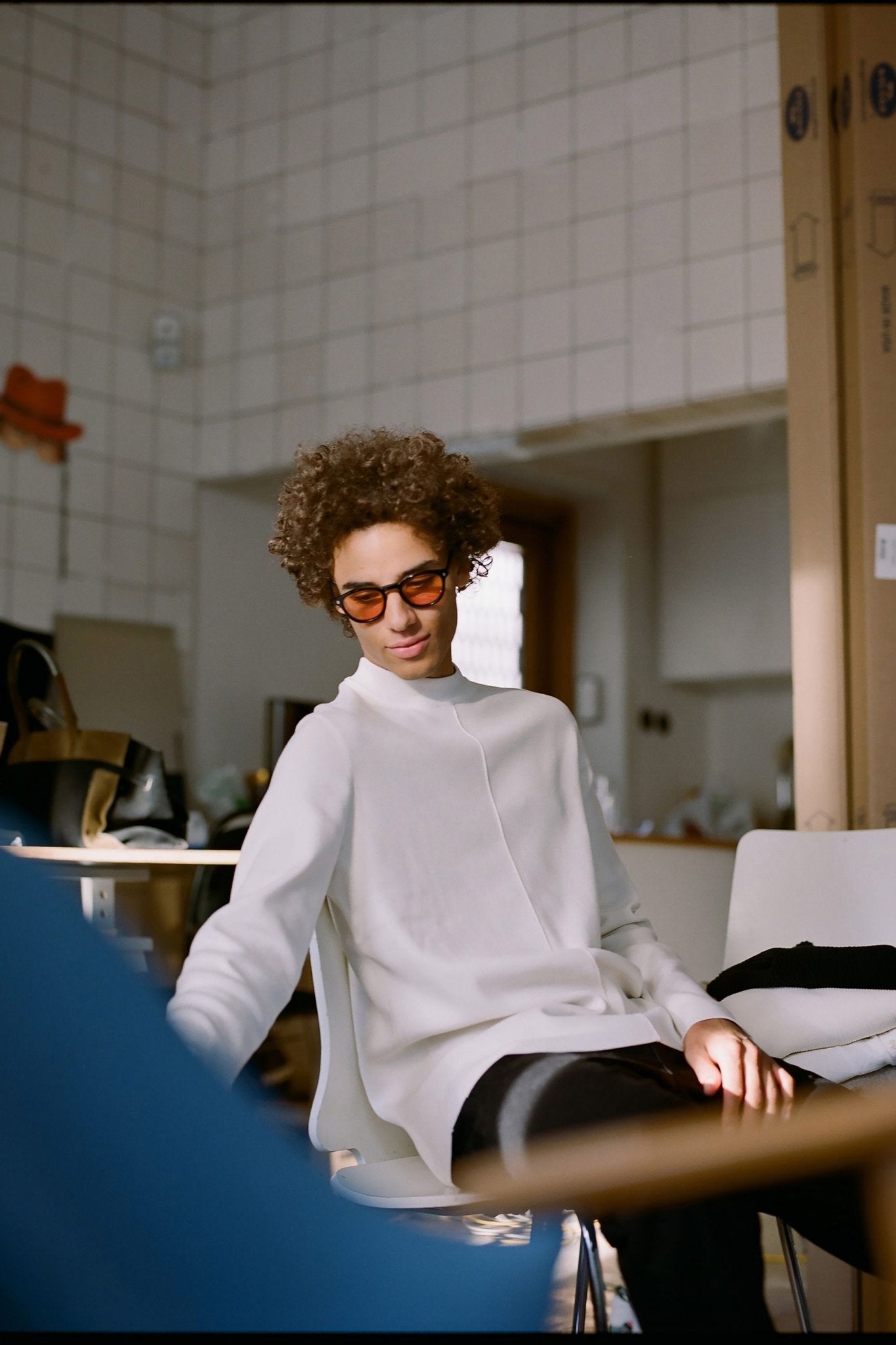 Nelson / Black Acetate & Orange Lens - Shade Files