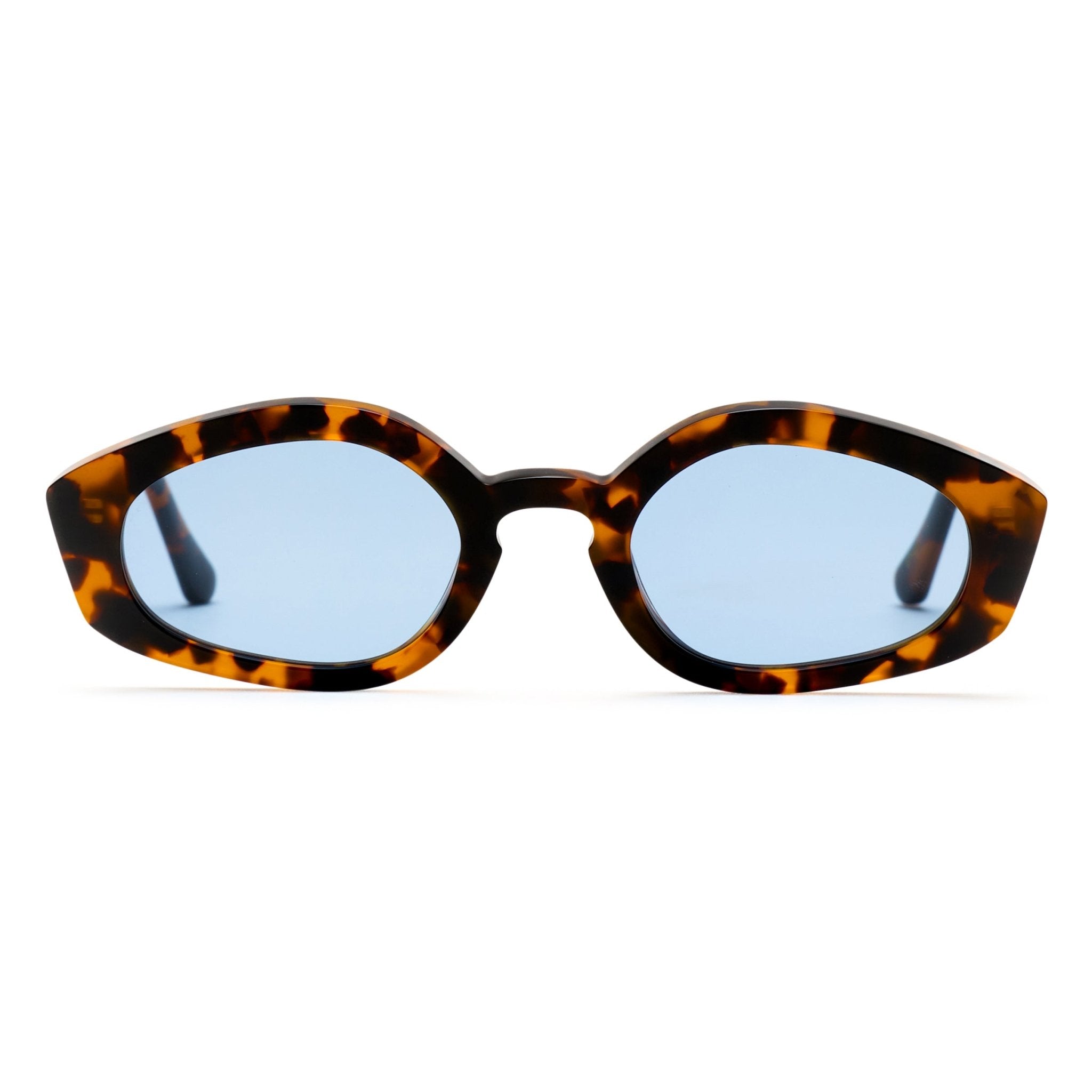 Nikko / Havana Acetate & Blue Solid Lens - Shade Files