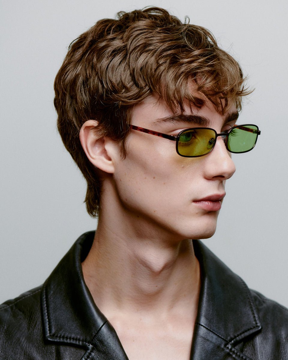 Noah / Matte Gun Metal Havana & Green Lens - Shade Files