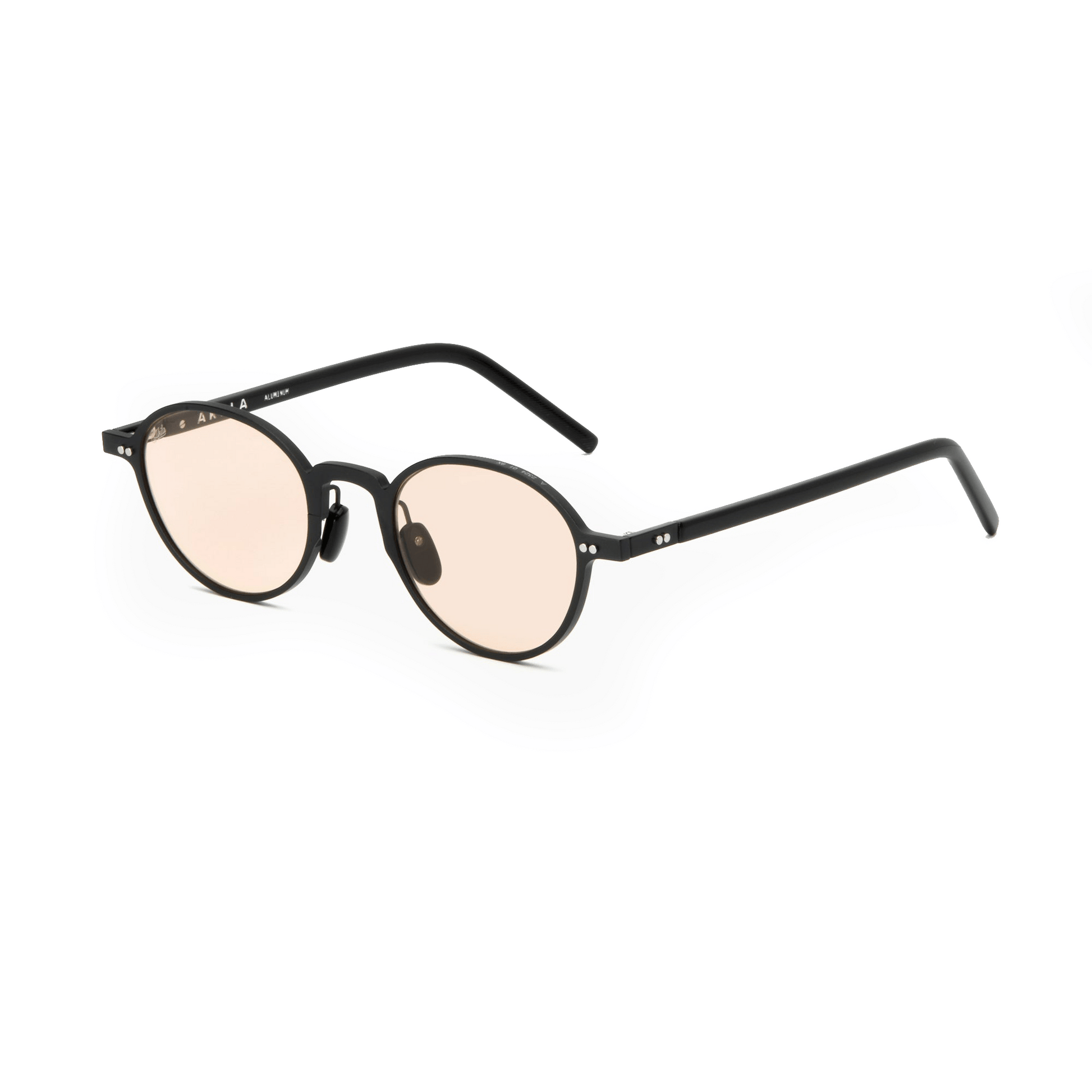 Oriel / Matte Black Aluminium & Light Adaptive Peach Lens - Shade Files
