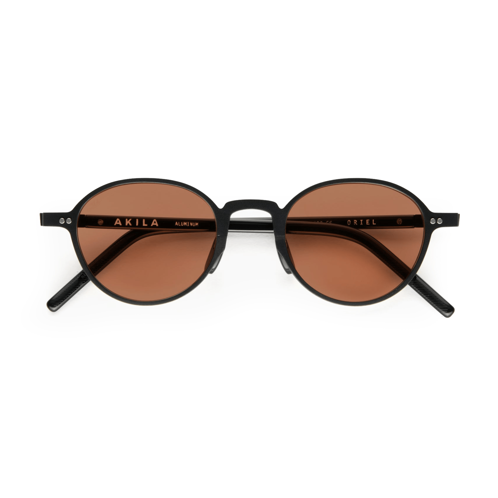 Oriel / Matte Black Aluminium & Light Adaptive Peach Lens - Shade Files