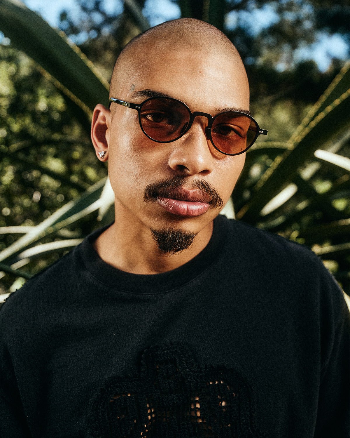 Oriel / Matte Black Aluminium & Light Adaptive Peach Lens - Shade Files