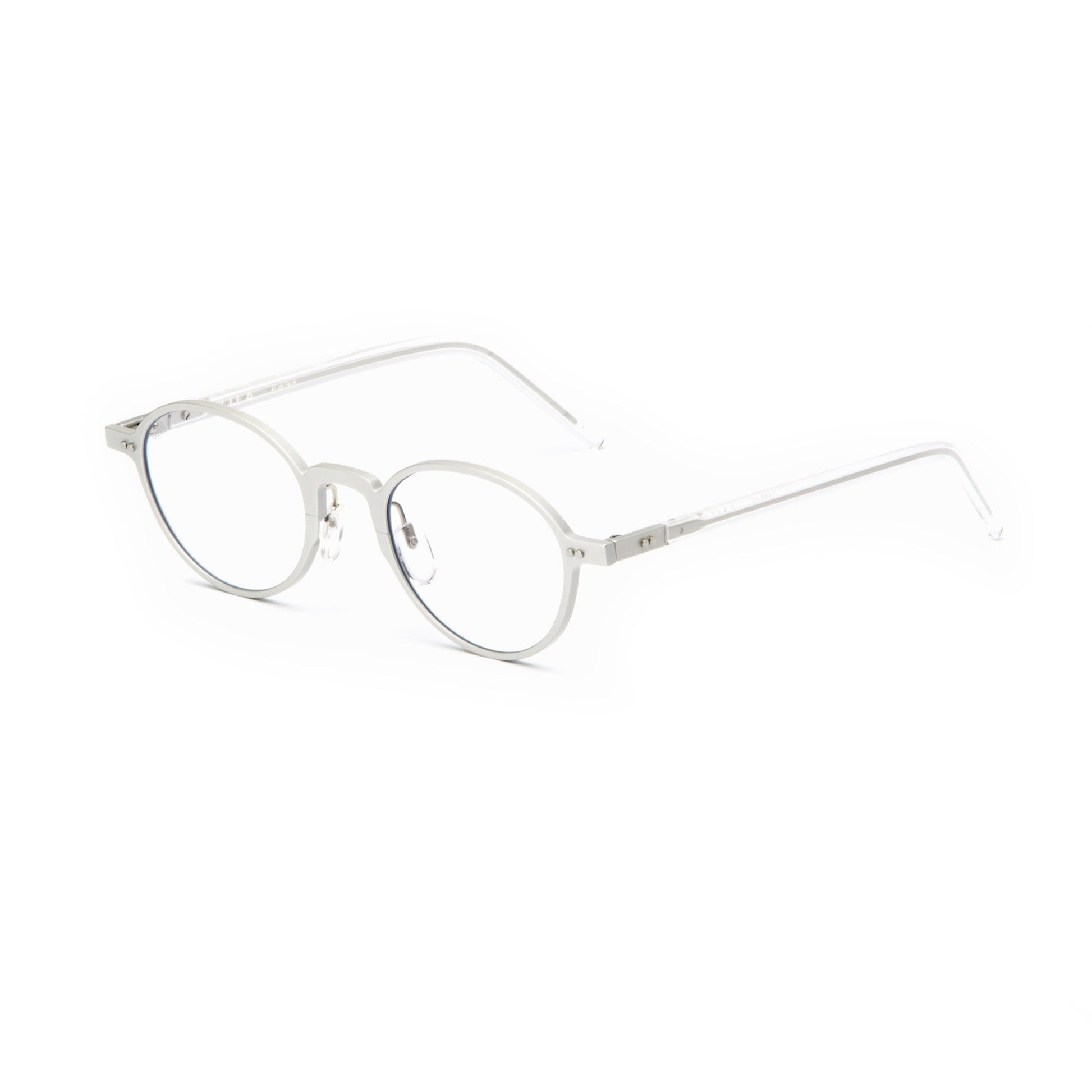 Oriel Optical / Matte Silver & Blue - Light Lens - Shade Files