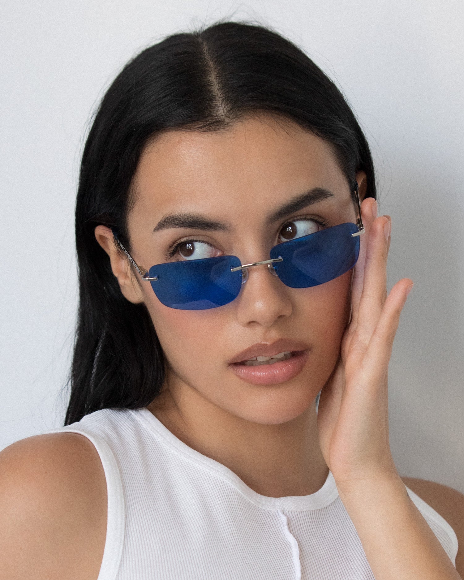 Paris / Silver Metal & Aegean Blue Lens - Shade Files