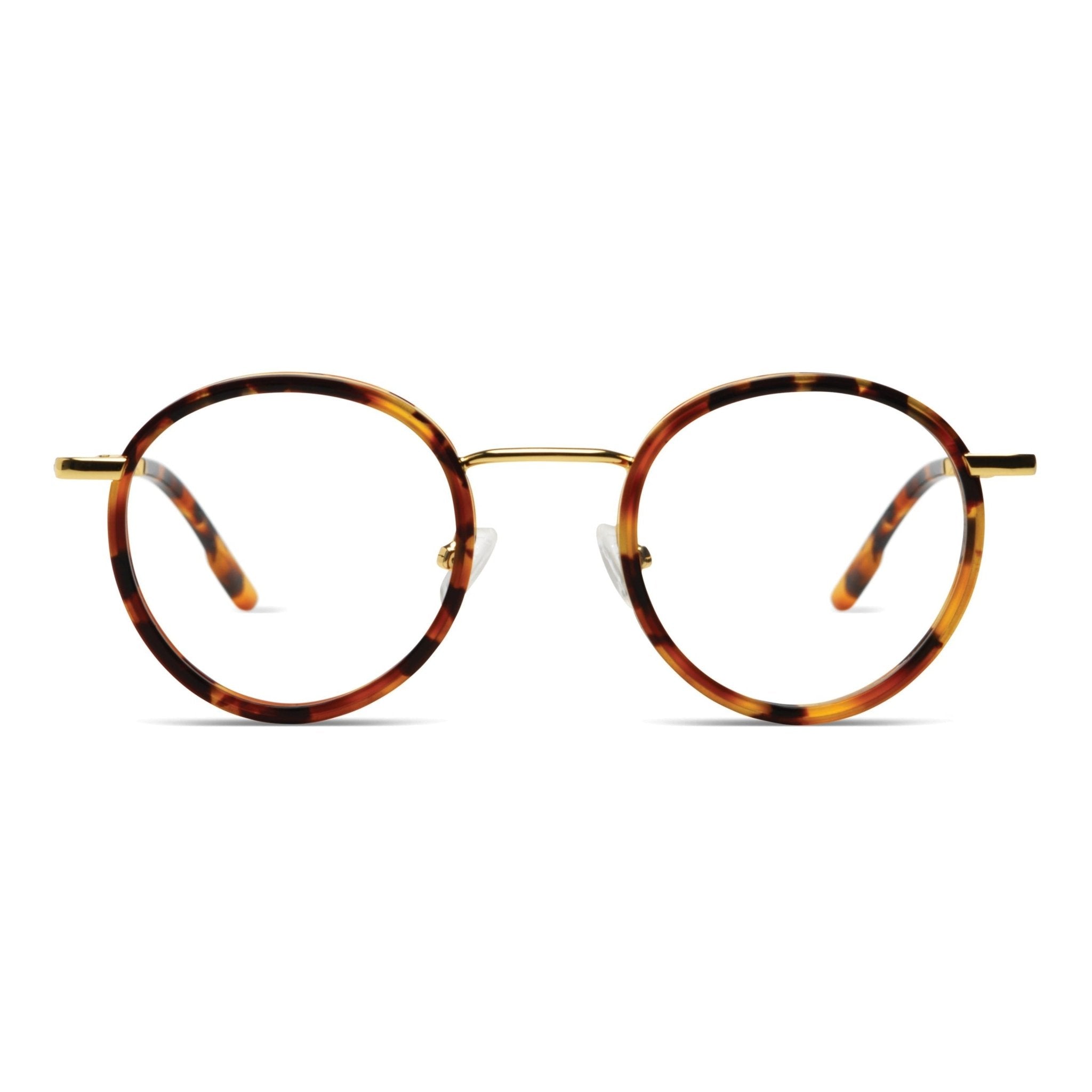 Pete Slims Optical / Maple Gold Acetate & Blue - Light Lens - Shade Files