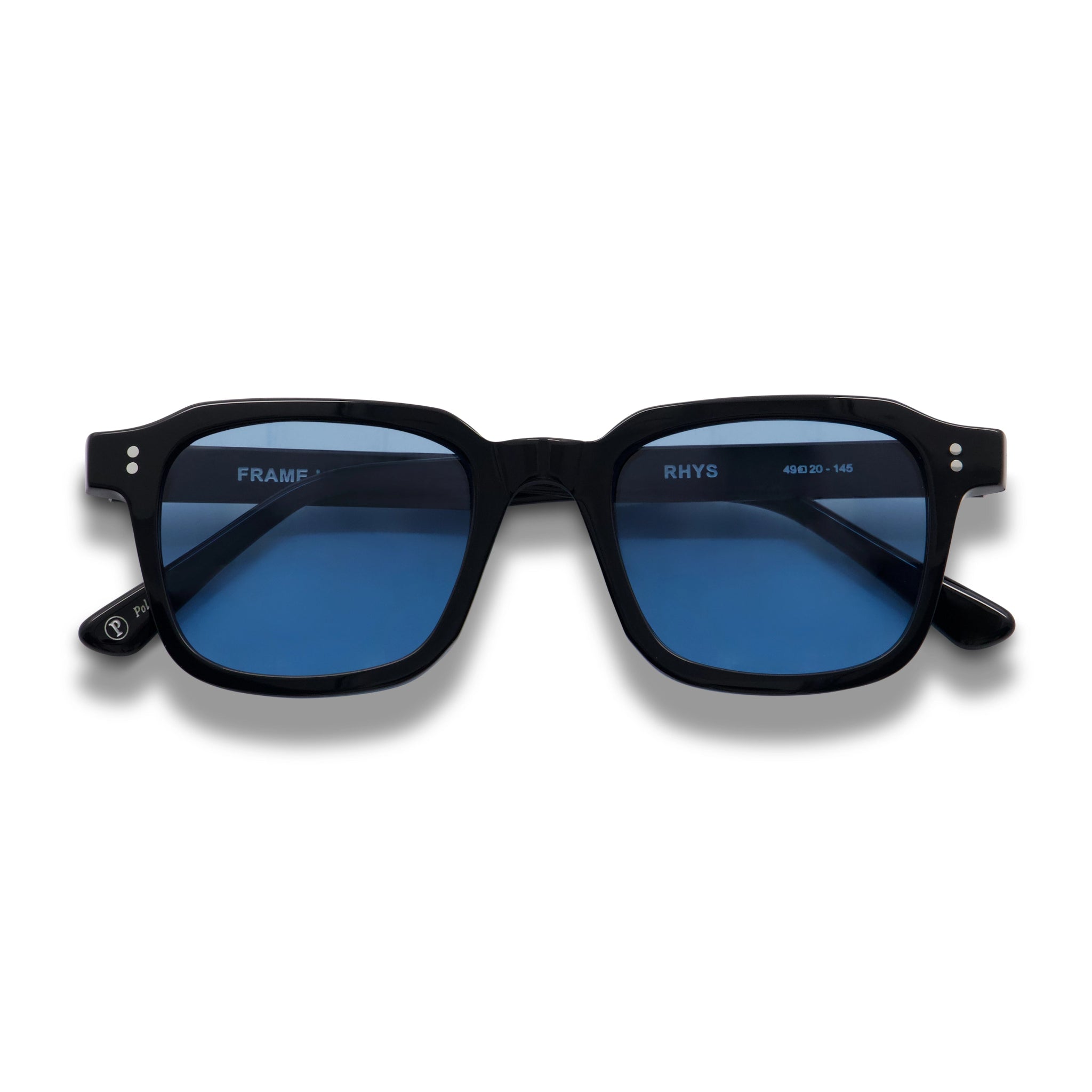 Rhys / Black Acetate & Polarised Sky Blue Lens - Shade Files