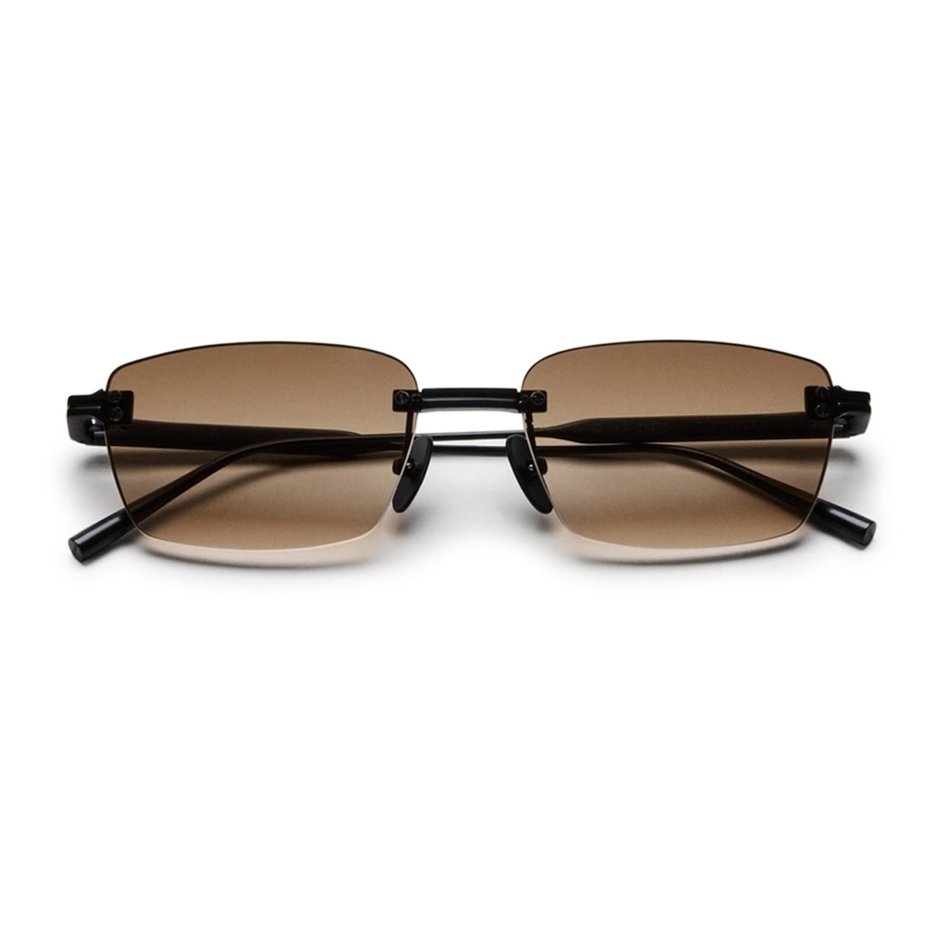 Rimless Cubic / Black & Gradient Brown Lens - Shade Files