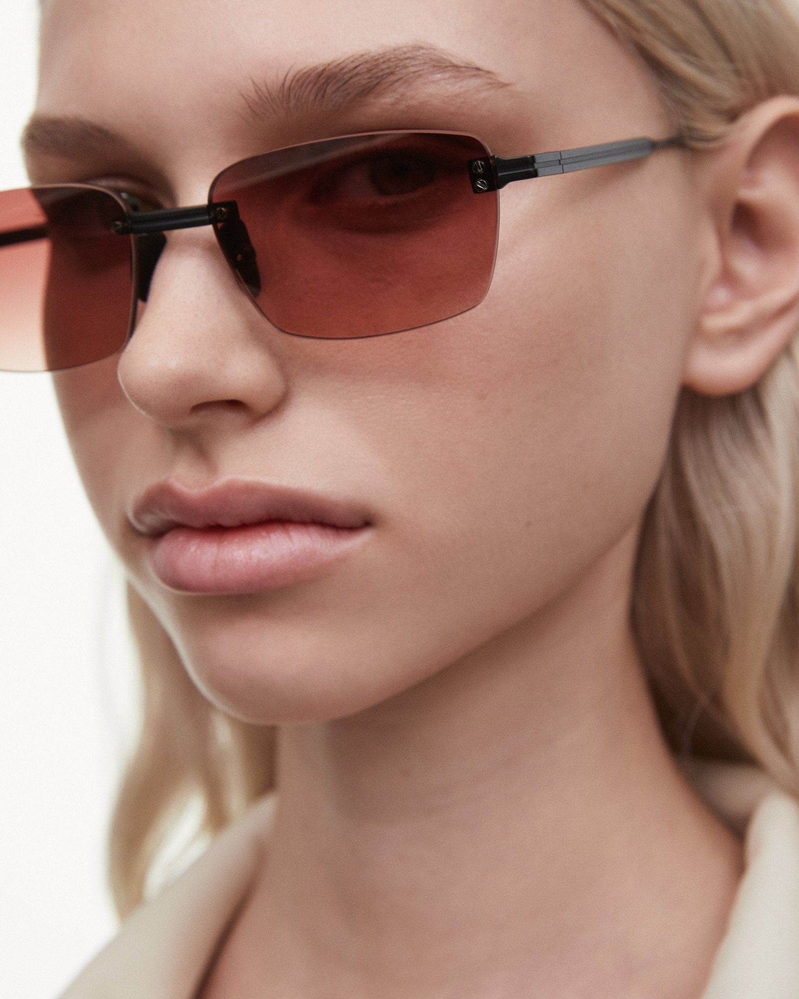 Rimless Cubic / Gradient Red Lens - Shade Files