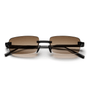 Rimless Parallel / Black & Gradient Brown Lens - Shade Files