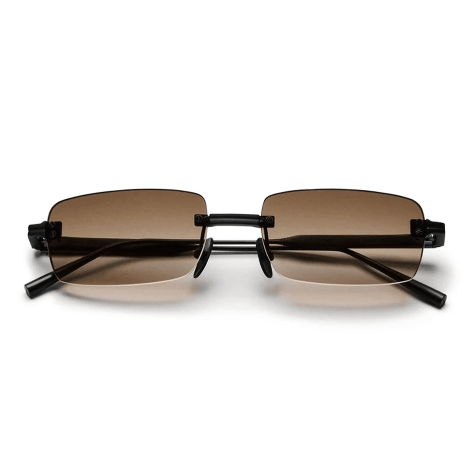 Rimless Parallel / Black & Gradient Brown Lens
