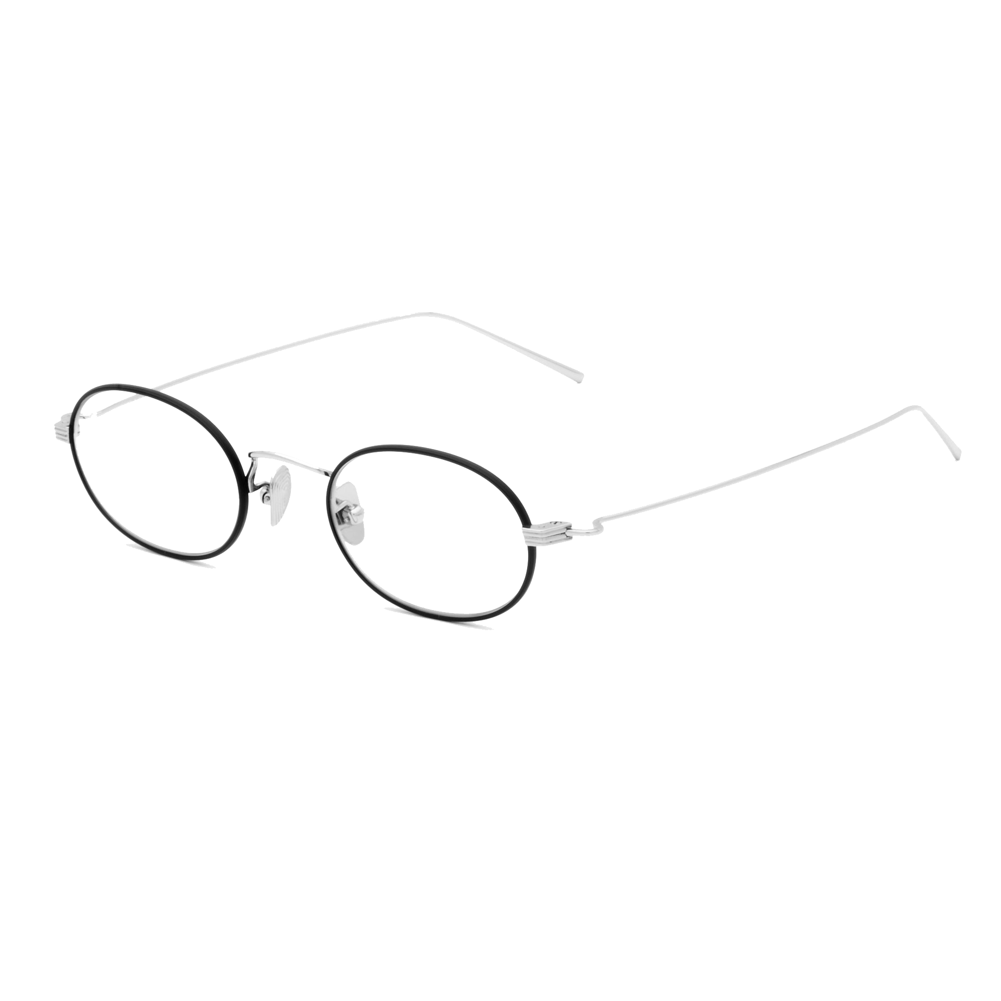 Rio Optical / Matte Black & Silver Titanium & Blue - Light Lens - Shade Files