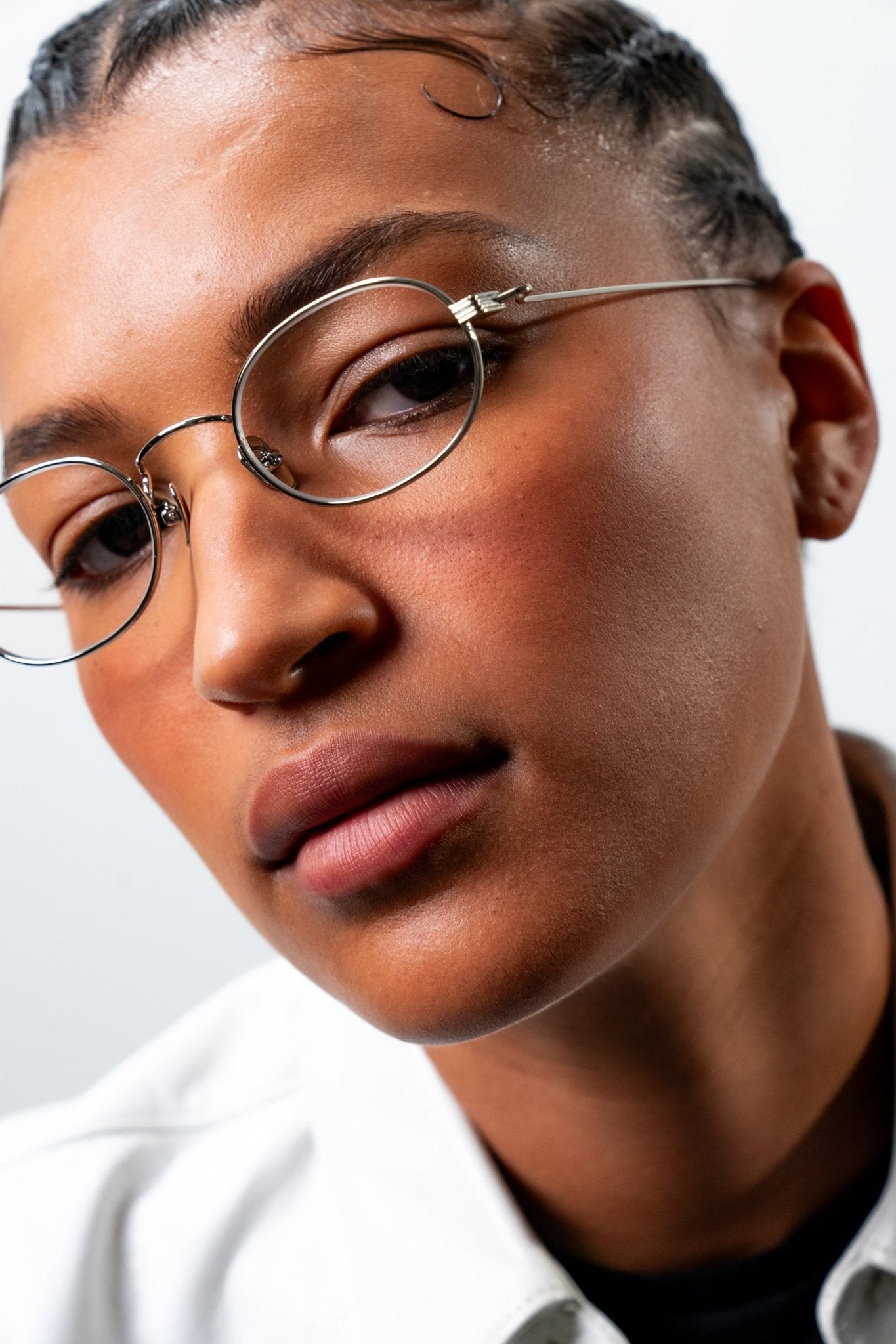 Rio Optical / Silver Titanium & Blue - Light Lens - Shade Files