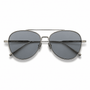 Ron / Silver Metal & Polarised Ice Blue Lens - Shade Files