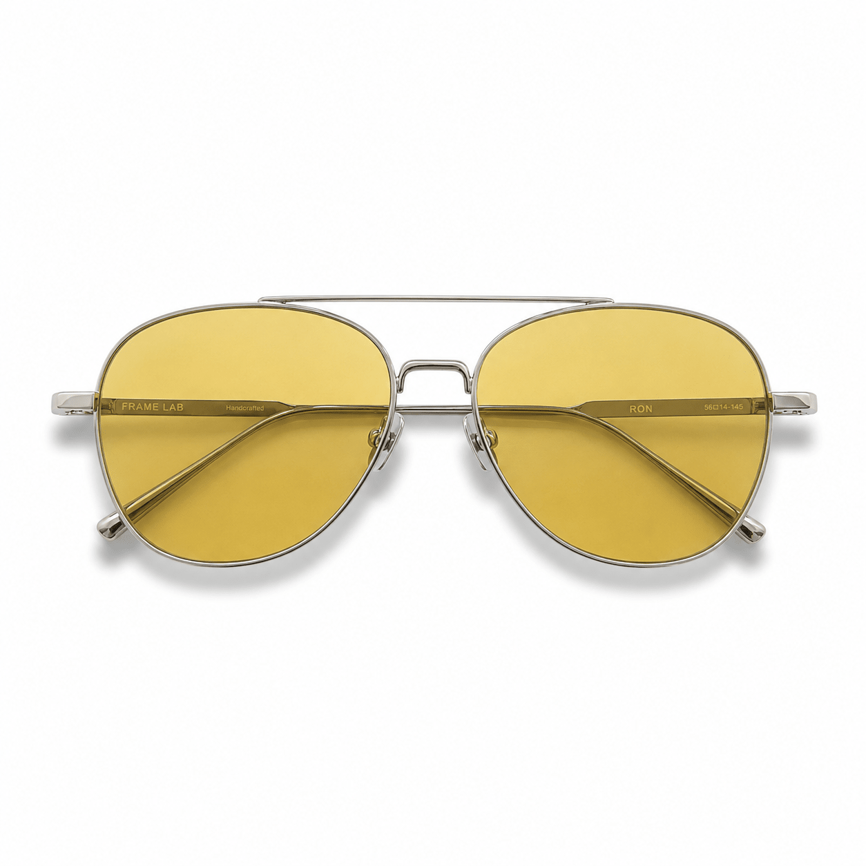 Ron / Silver Metal & Polarised Warm Gold Lens - Shade Files