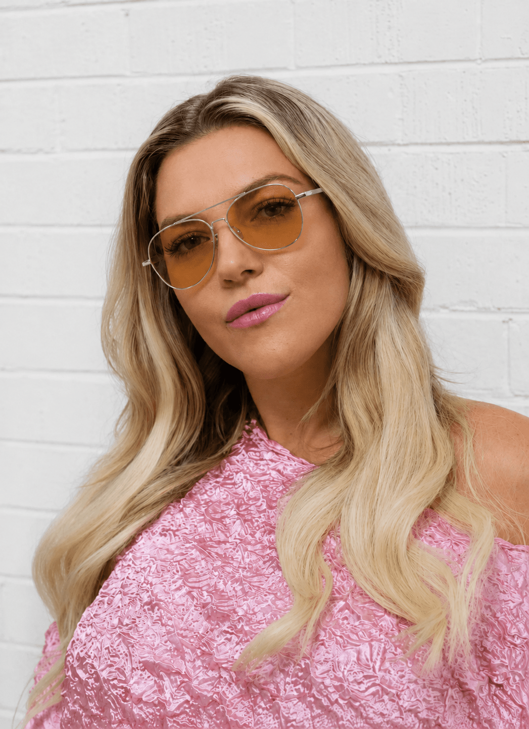 Ron / Silver Metal & Polarised Warm Gold Lens - Shade Files