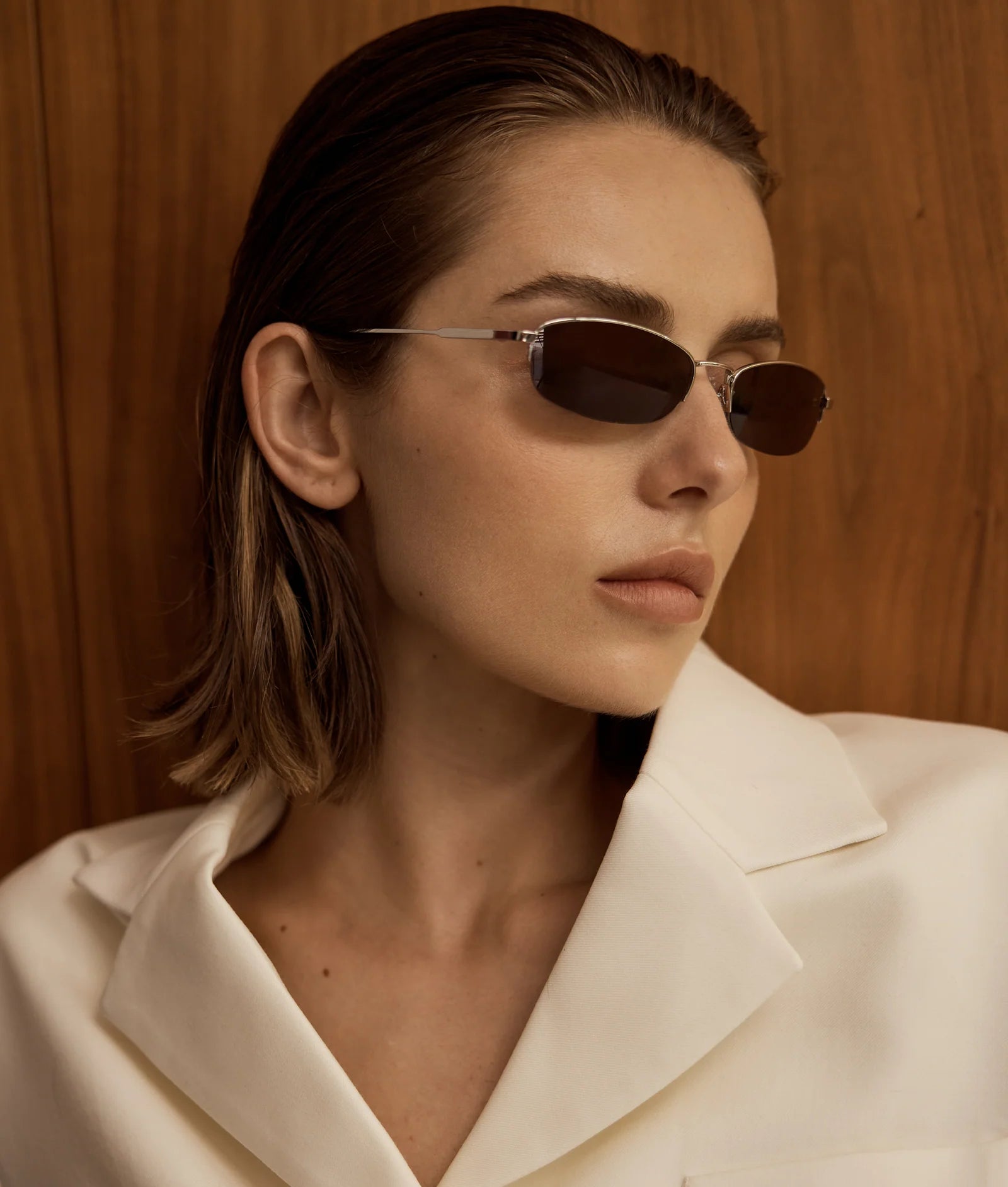 Selk / Silver Metal & Brown Lens - Shade Files