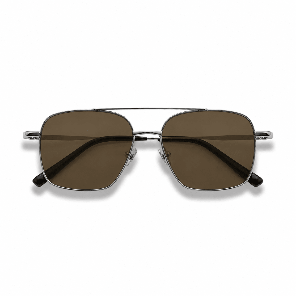 Stevie / Silver Metal & Polarised Brown Lens - Shade Files
