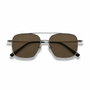 Stevie / Silver Metal & Polarised Brown Lens - Shade Files