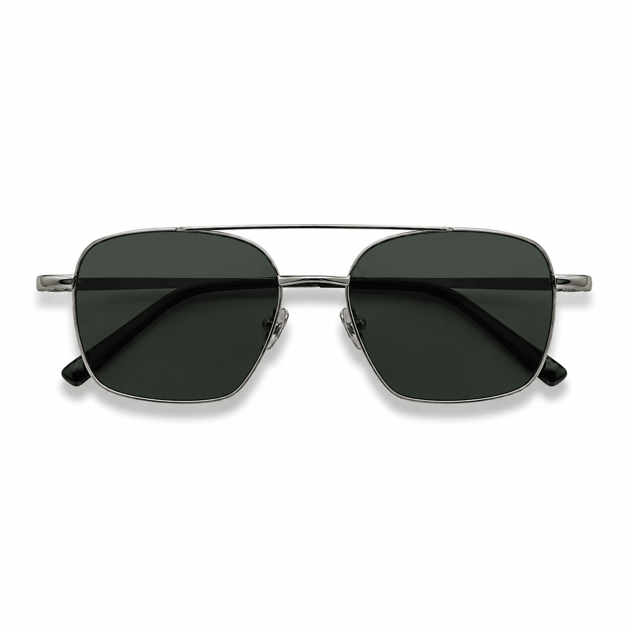 Stevie / Silver Metal & Polarised Green Lens - Shade Files
