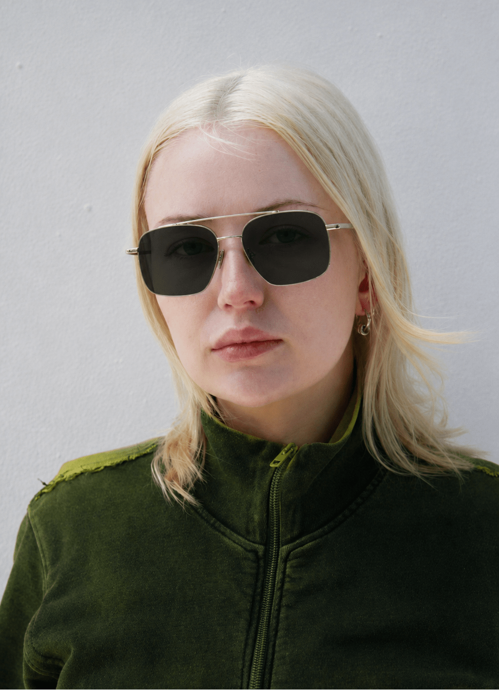 Stevie / Silver Metal & Polarised Green Lens - Shade Files