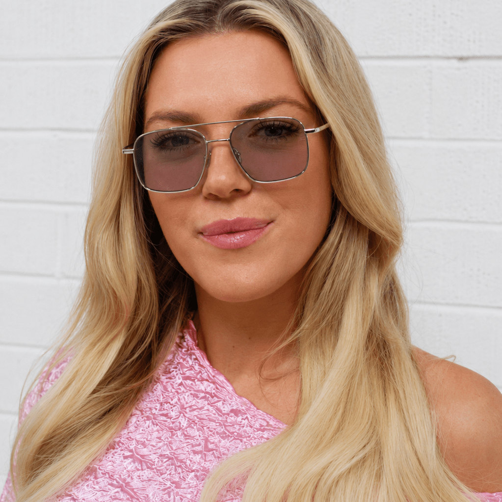 Stevie / Silver Metal & Polarised Ice Blue Lens - Shade Files