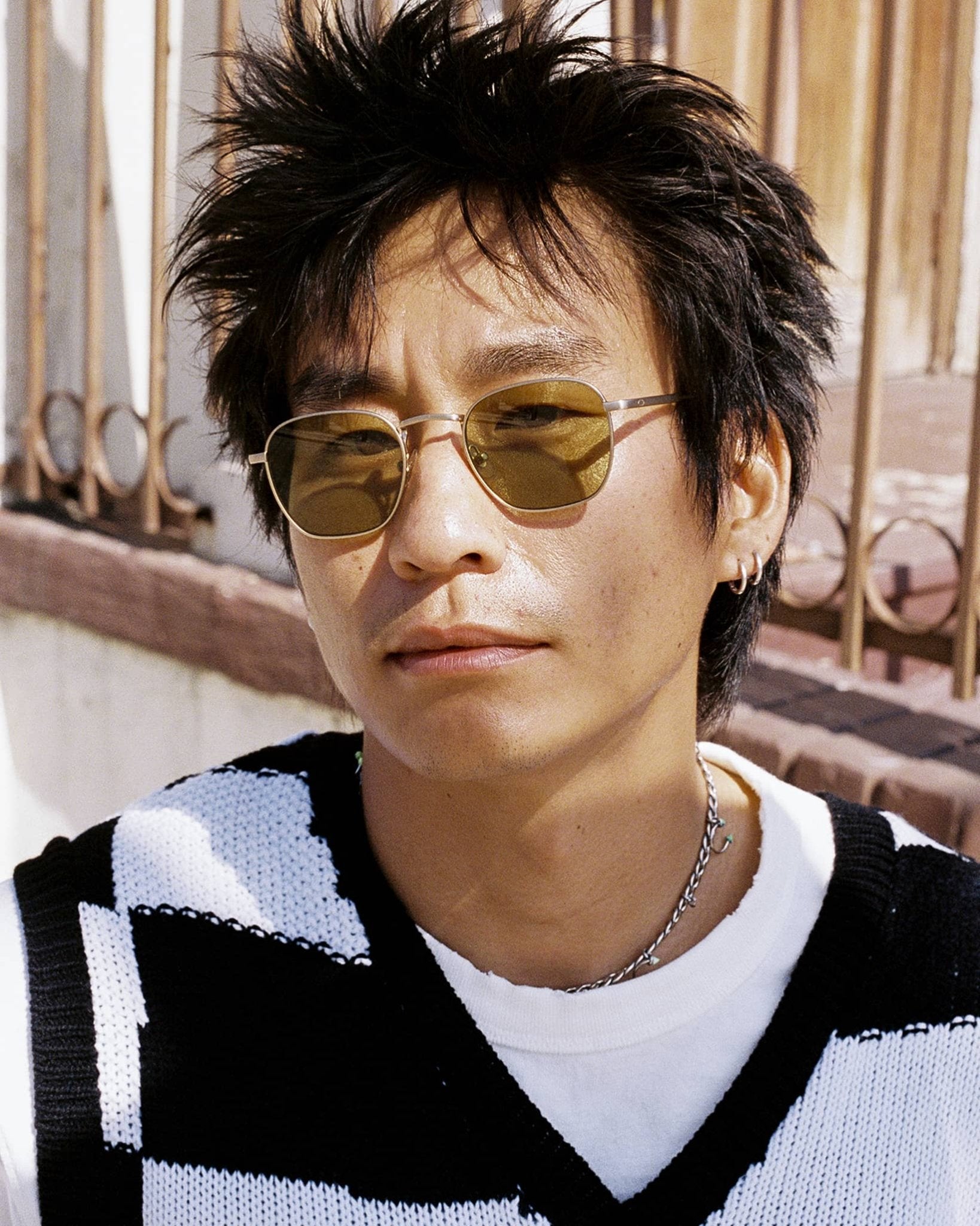 The Groove Pilot / Matte White Gold & Black Tortoise Bio & Moss Lens - Shade Files