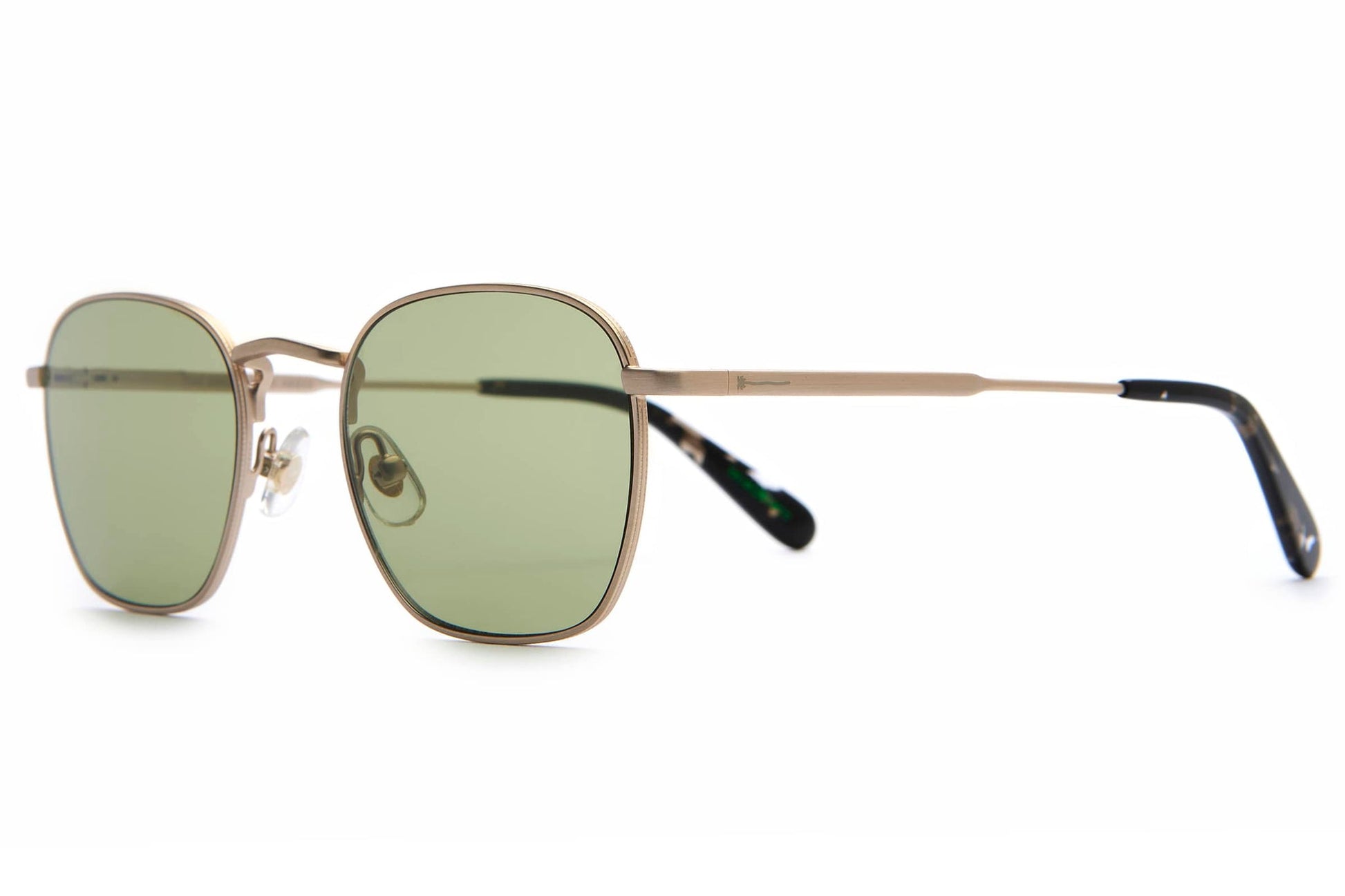 The Groove Pilot / Matte White Gold & Black Tortoise Bio & Moss Lens - Shade Files