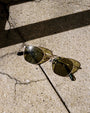 The Groove Pilot / Matte White Gold & Black Tortoise Bio & Moss Lens - Shade Files