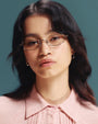 Tiptoe Optical / Gold Dark Brown Titanium & Blue - Light Lens - Shade Files