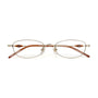 Tiptoe Optical / Gold Dark Brown Titanium & Blue - Light Lens - Shade Files