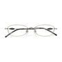 Tiptoe Optical / Silver Black Titanium & Blue - Light Lens - Shade Files