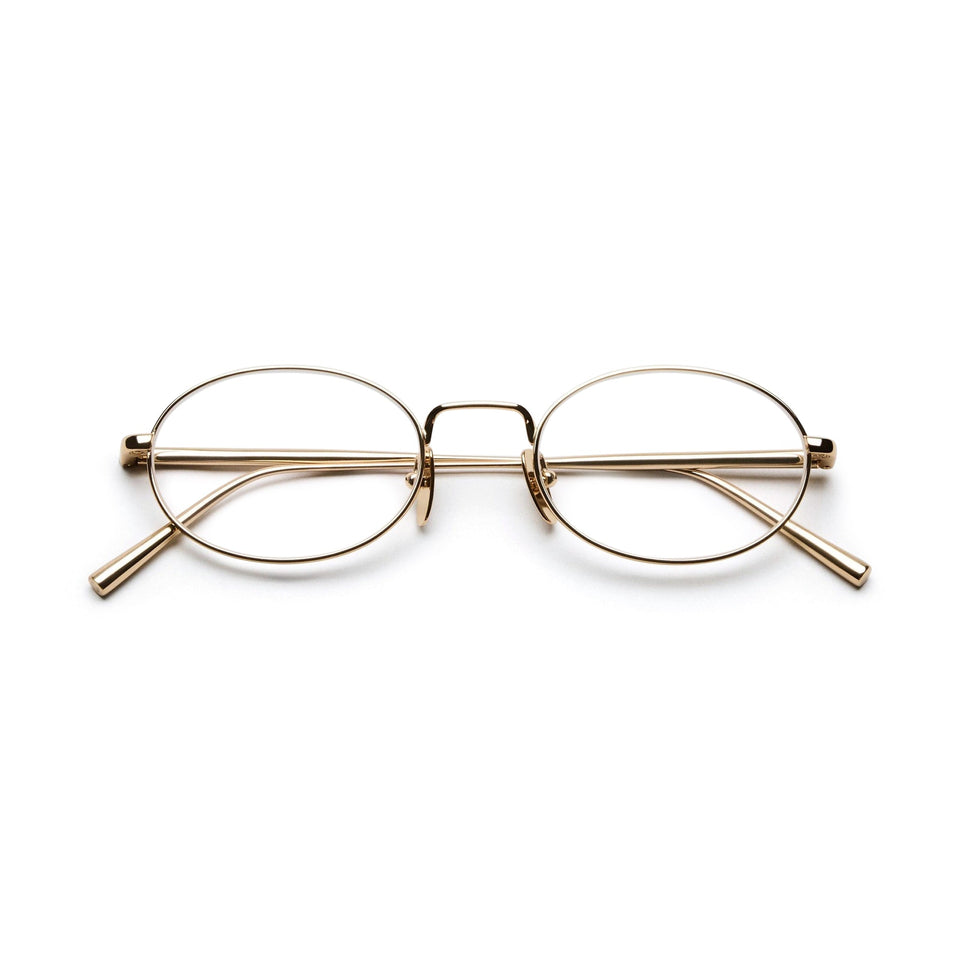 Titan Oval Optical / Gold Titanium & Clear Lens
