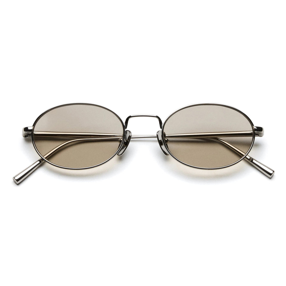 Titan Oval / Silver & Polarised Brown Lens