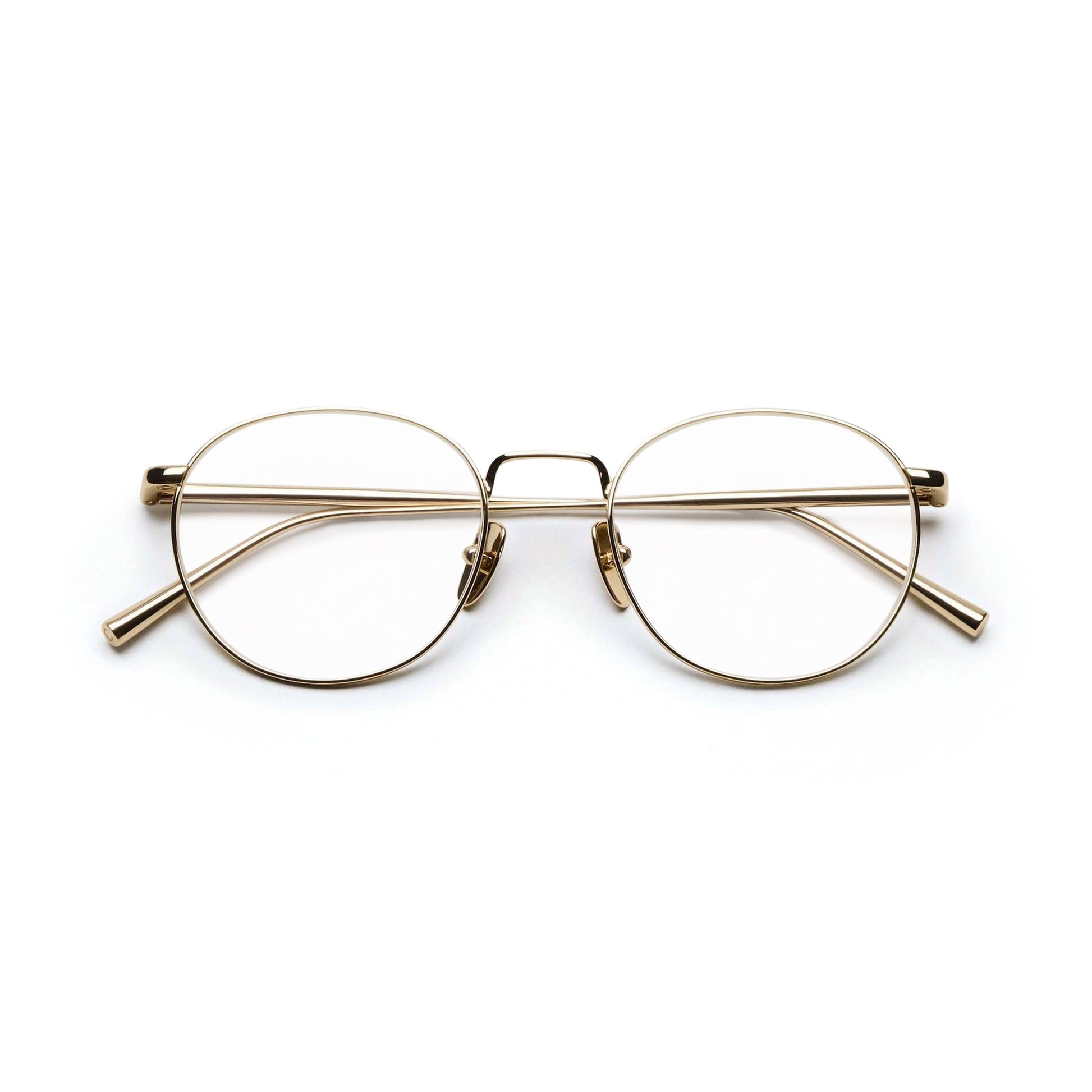 Titan Round Optical / Gold Titanium & Clear Lens - Shade Files