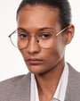 Titan Round Optical / Gold Titanium & Clear Lens - Shade Files