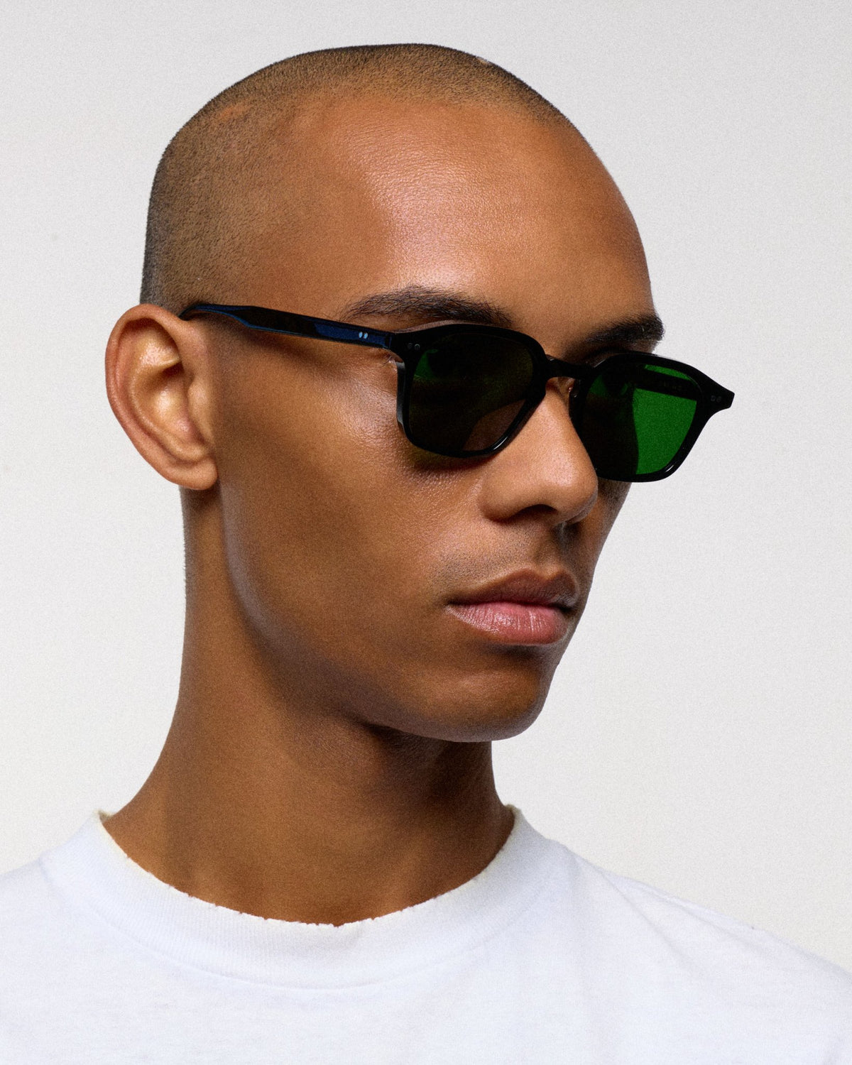 Verner / Black Acetate & Green Solid Lens - Shade Files