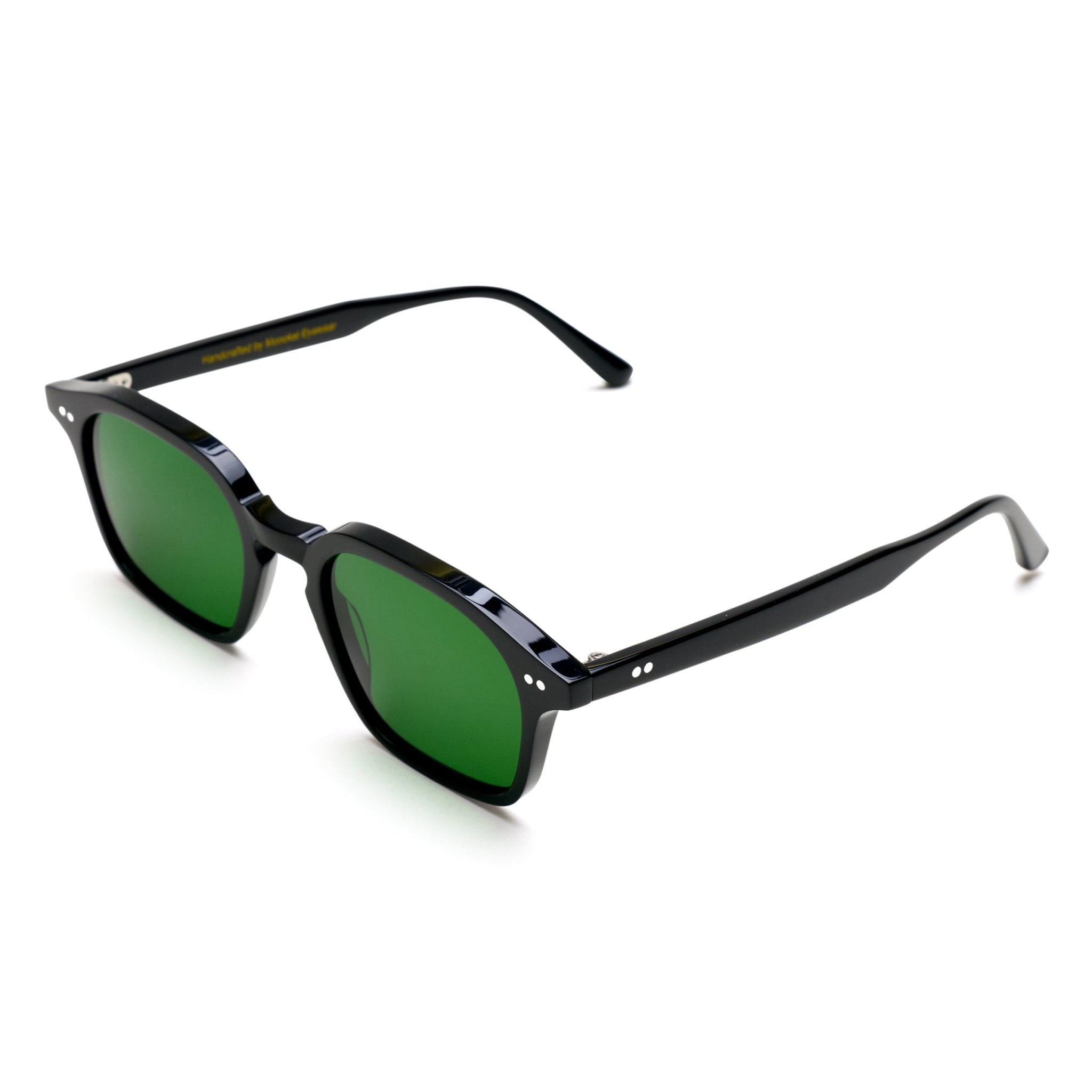 Verner / Black Acetate & Green Solid Lens - Shade Files